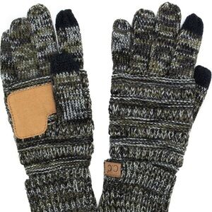 C.C Unisex Cable Knit Winter Warm Anti-Slip Touchscreen Texting Gloves NWT